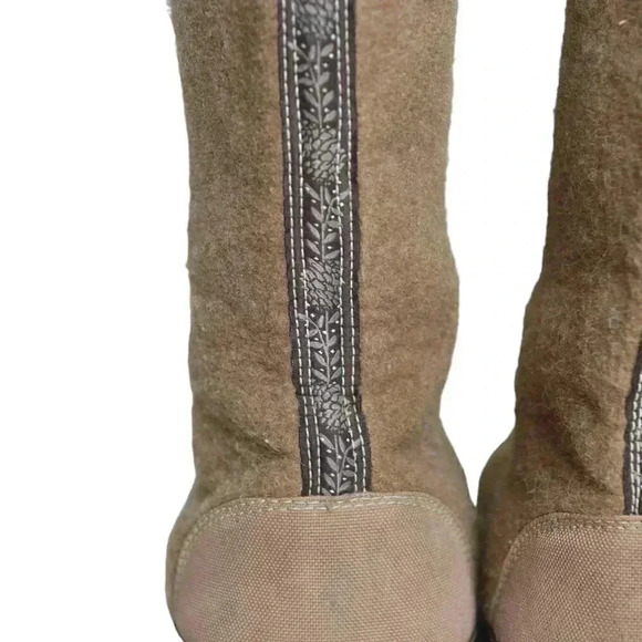 SOREL Elk Cozy Cate Liner Boot Tall Winter Felt Faux Fur Size 11 - Picture 7 of 12